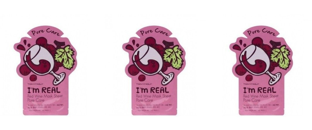 Tonymoly Очищающая тканевая маска для лица I'am Red Wine Mask Sheet - Pore Care, с экстрактом красного #1