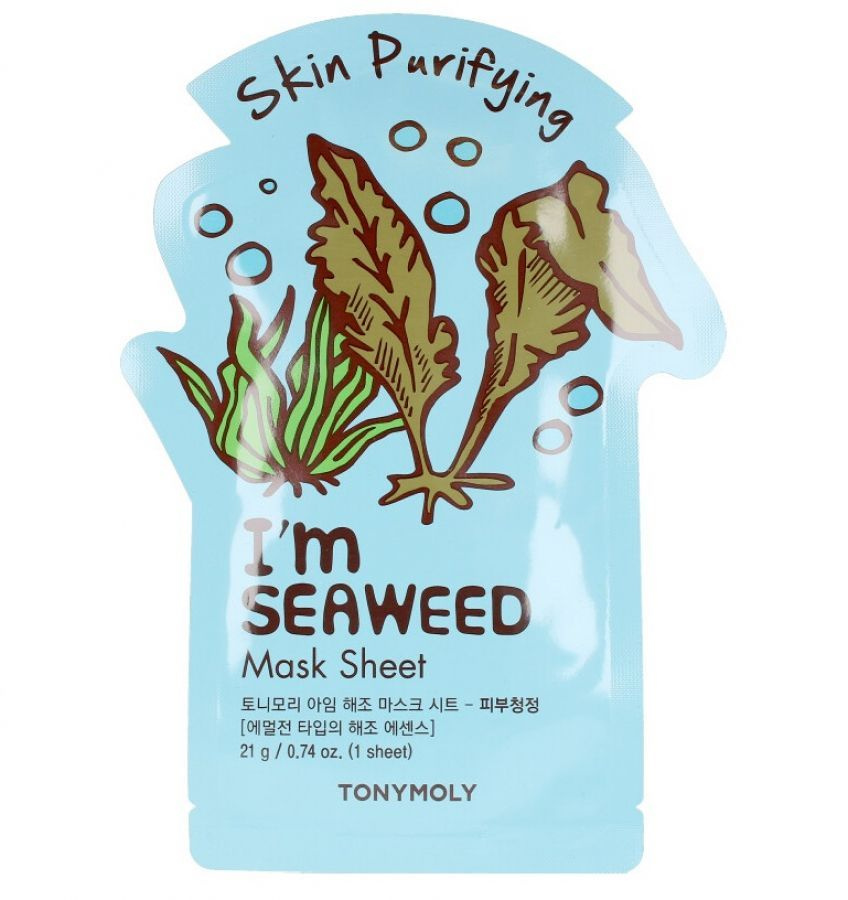 Tonymoly Очищающая тканевая маска для лица I'am Seaweeds Mask Sheet - Purifying, с экстрактом морских #1