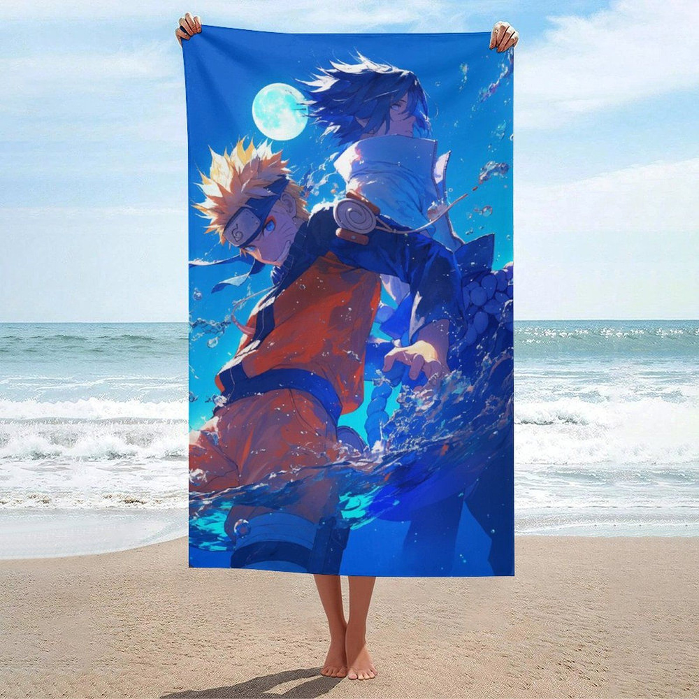 Naruto Полотенце для ванной, Полиэфирное волокно, 80x130 см, разноцветный, 1 шт.  #1