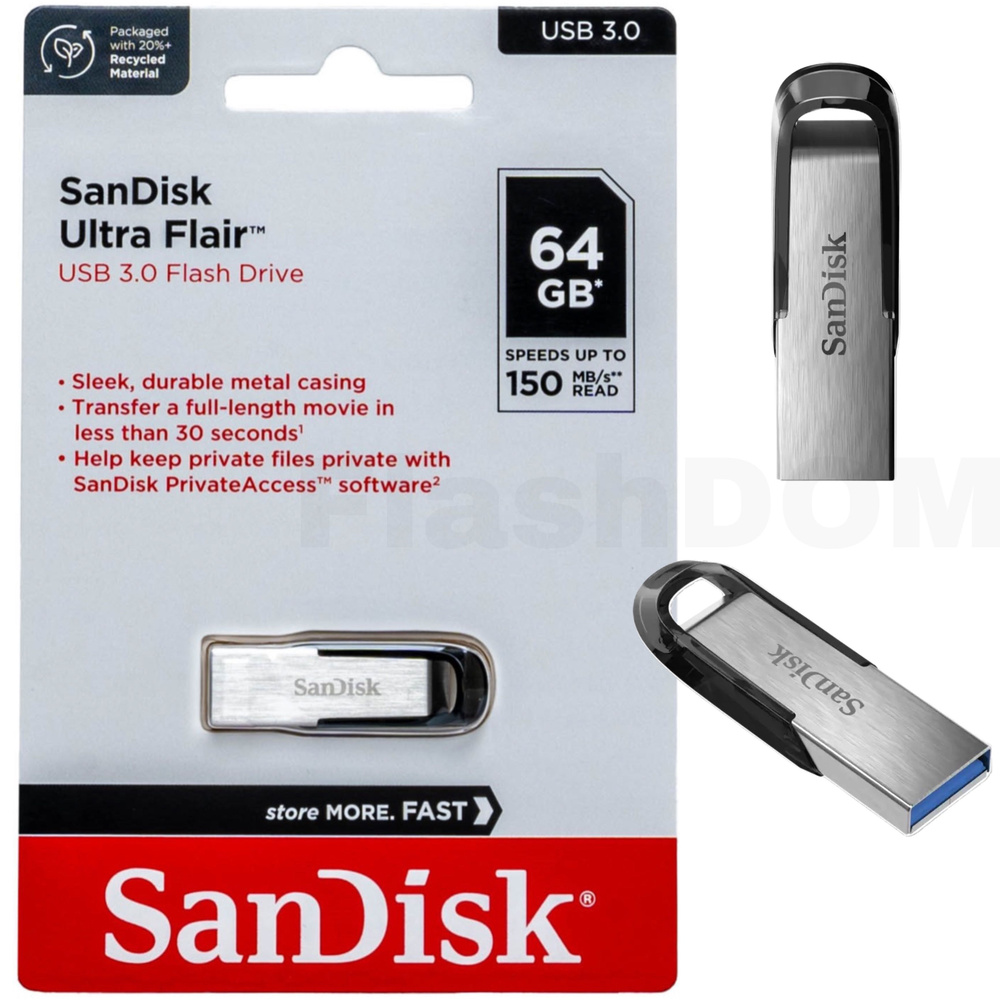 Флеш-накопитель SanDisk USB 3.0 64 ГБ Flash drive Ultra Flair #1