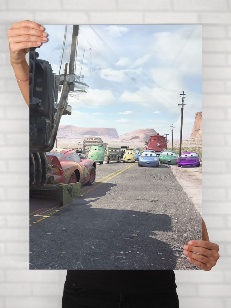 Плакат на стену для интерьера Тачки (Cars мультик 23) - Постер по мультфильму кино формата А2 (42x60 #1