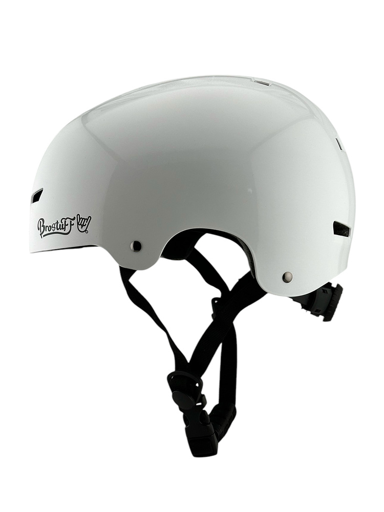 Шлем защитный для bmx велосипеда, скейтборда, самоката BroStuff diamond glossy white, размер M (55-58 #1