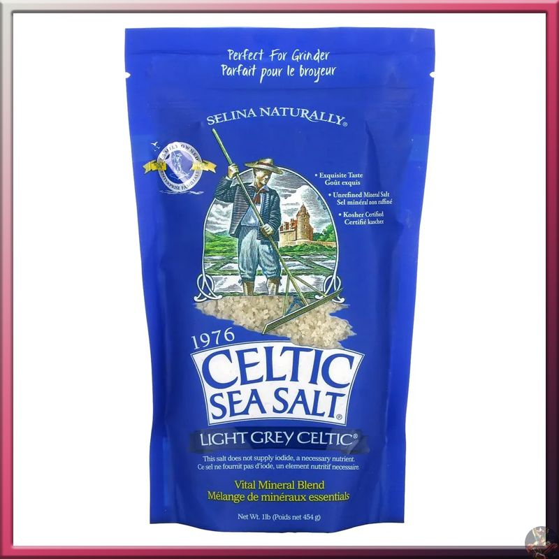 Celtic Sea Salt, Light Grey Celtic, Кельтская соль / смесь основных минералов, серый, 454 гр, средний #1