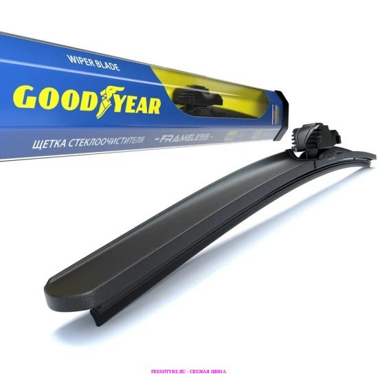 Бескаркасная щетка стеклоочистителя Goodyear FRAMELESS 17"/43 cm всесезонная, MULTICLIP