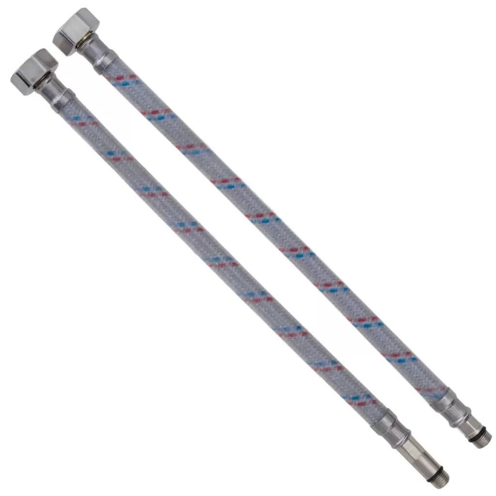 Подводка для воды AquaLine М10-1/2", 0.5 м, пара, латунь/полимер, до 90 C, 20 атм #1