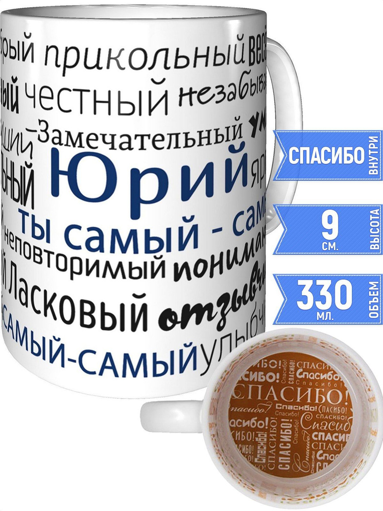 Кружка комплименты Юрий - внутри спасибо #1
