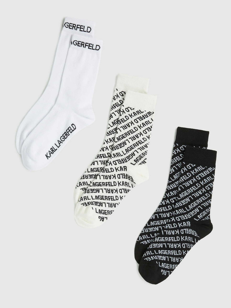 Носки Karl Lagerfeld женские K/MONOGRAM SOCK 3P #1