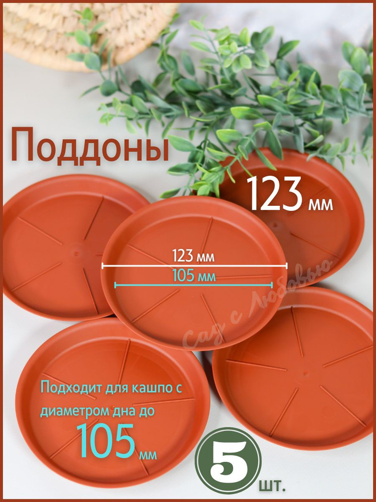 Поддон тарелочки для горшков 123 мм #1