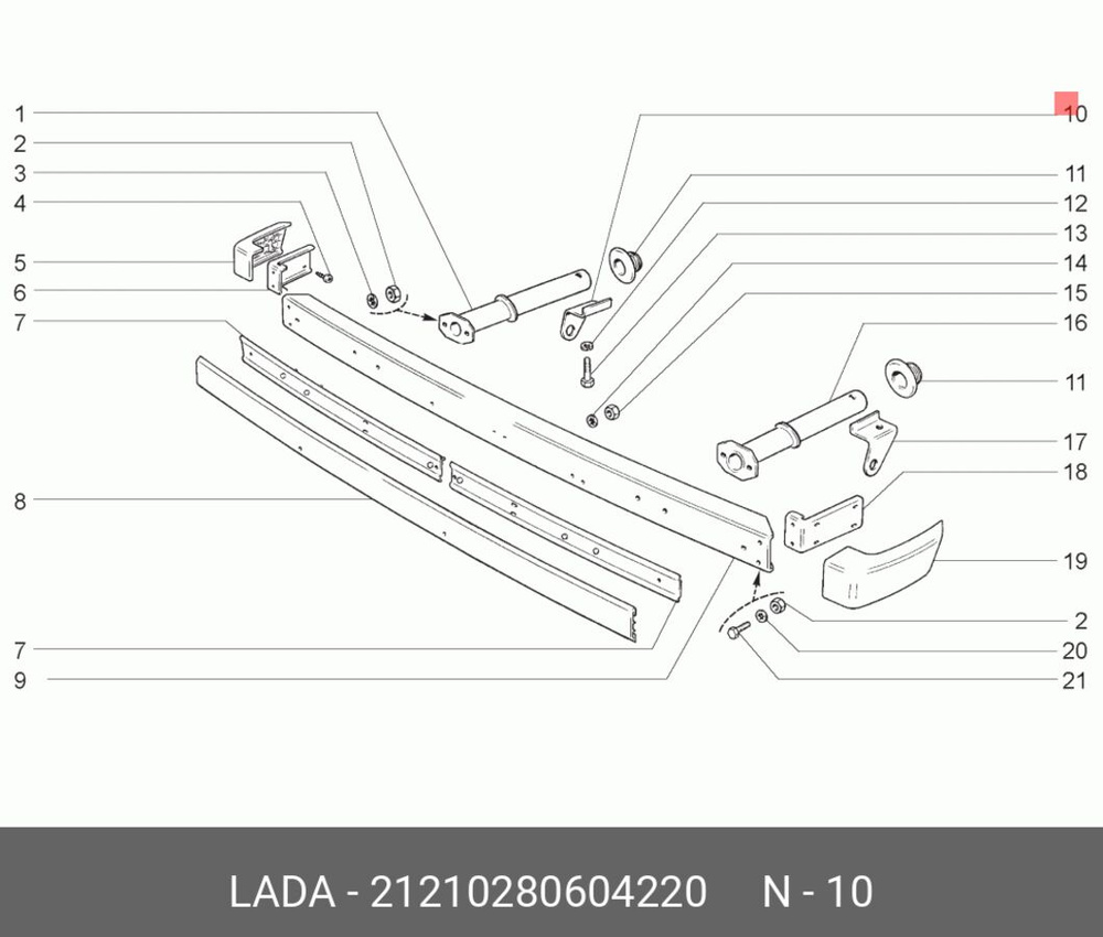 Проушина буксирная 2121 Нива (Полад)