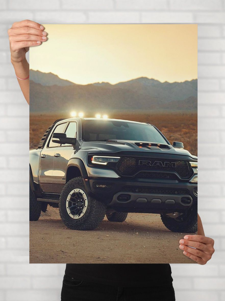 Плакат на стену для интерьера Легенды Авто (Додж Рам - Dodge Ram 3) - Постер по машине формата A1 (61x84 #1