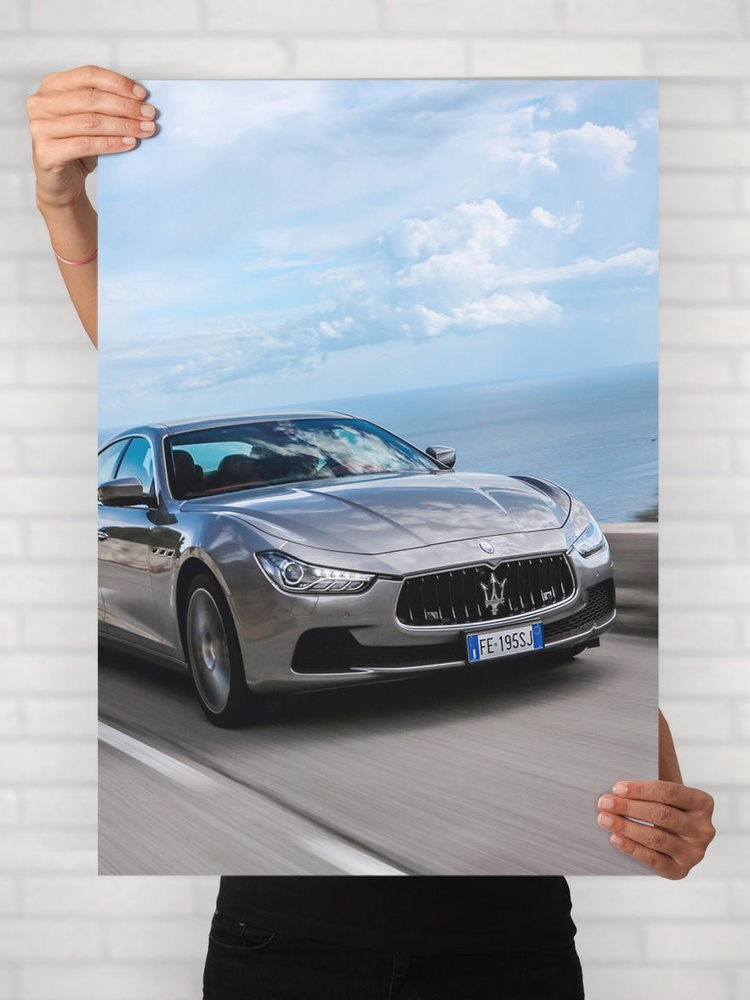 Плакат на стену для интерьера Легенды Авто (Мазерати Гибли - Maserati Ghibli 3) - Постер по машине формата #1