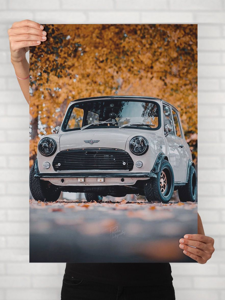 Плакат на стену для интерьера Легенды Авто (Мини Купер - Mini Cooper 4) - Постер по машине формата A1 #1