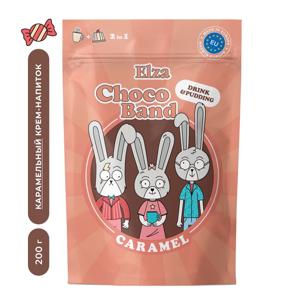 Choco Band Creamy Caramel растворимый напиток-пудинг 200г, ELZA #1