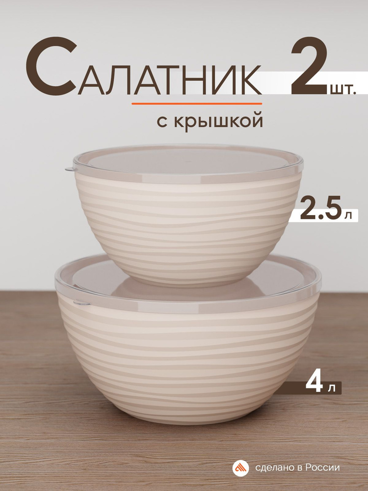 Миска с крышкой , 2 шт. (2,5л и 4л) #1