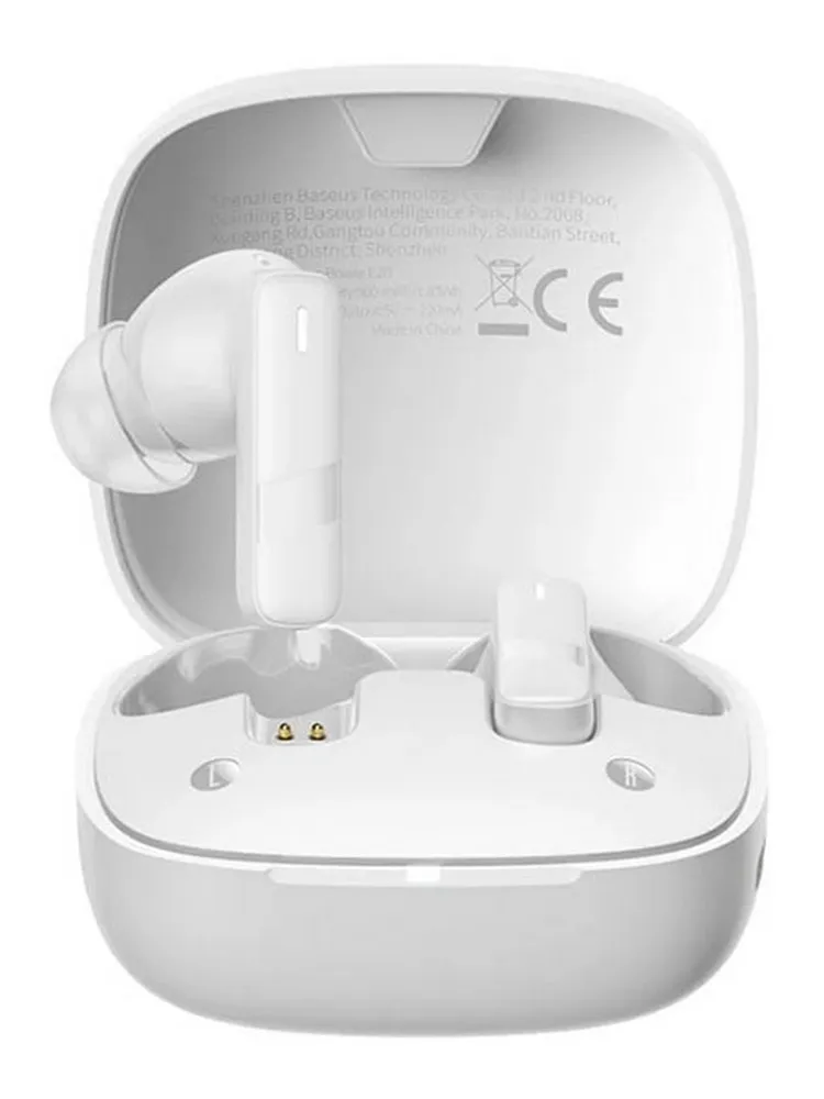 BASEUS Наушники беспроводные Bowie E20, TWS, ENC, IPX5, Bluetooth 5.3, 33H, белые #1