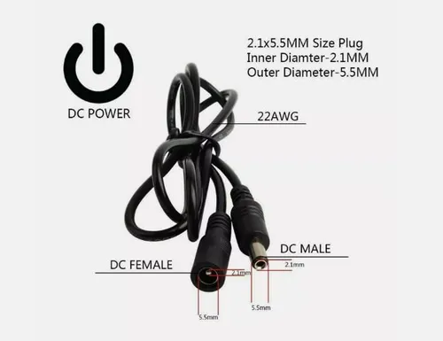 Удлинитель кабеля, 2 м, черный