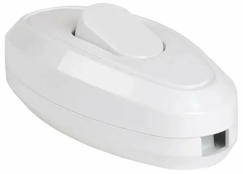 Выключатель для бра разборный одноклавишный белый