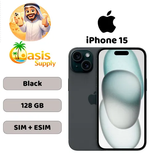 Apple Смартфон iPhone 15 128 GB, Black, Новый