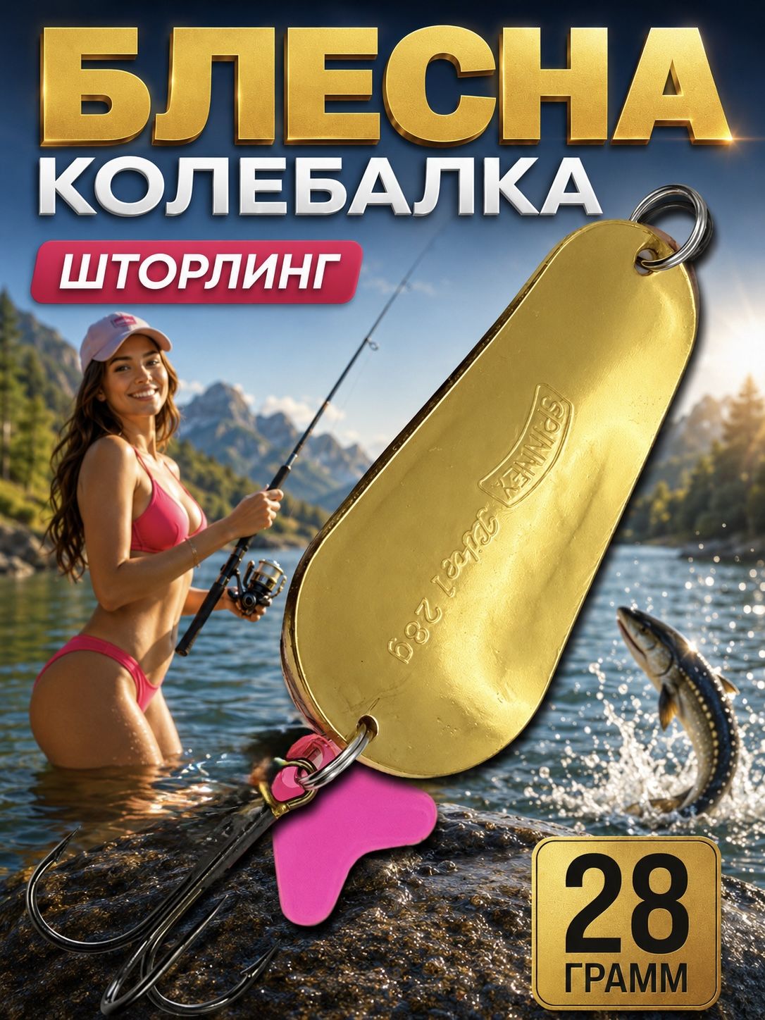 Блесна колебалка шторлинг 28 гр.