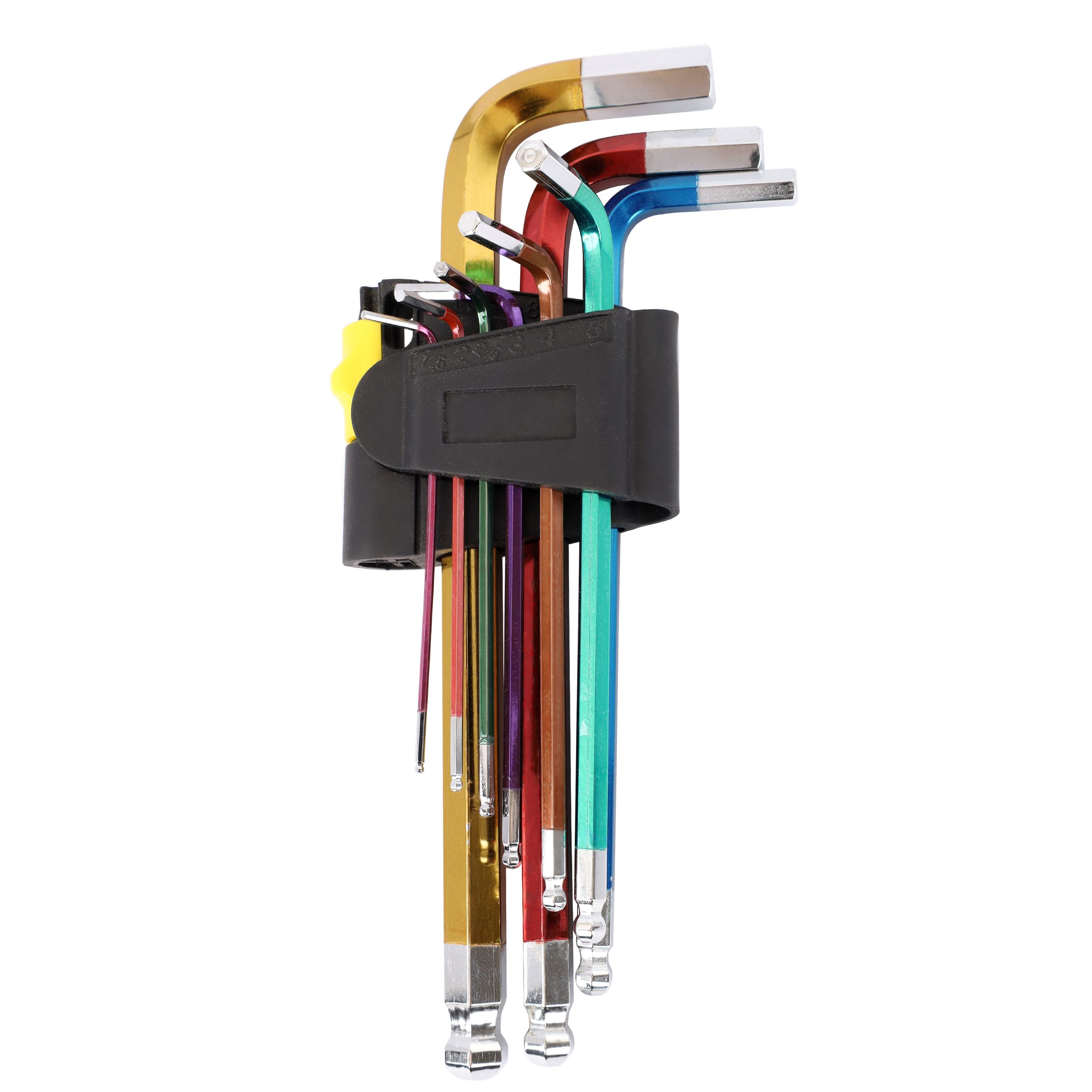 Набор из 9 шестигранных ключей KENLI KL-9705C, 1,5/2/2,5/3/4/5/6/8/10 мм, высокопрочная сталь CR-V Набор из 9 шестигранных ключей KENLI KL-9705C, 1,5/2/2,5/3/4/5/6/8/10 мм, высокопрочная сталь CR-V