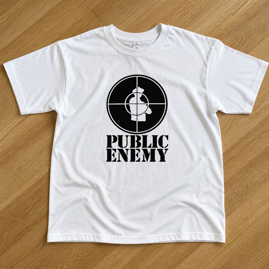 Футболка public enemy y2k streetwear type flat_lay