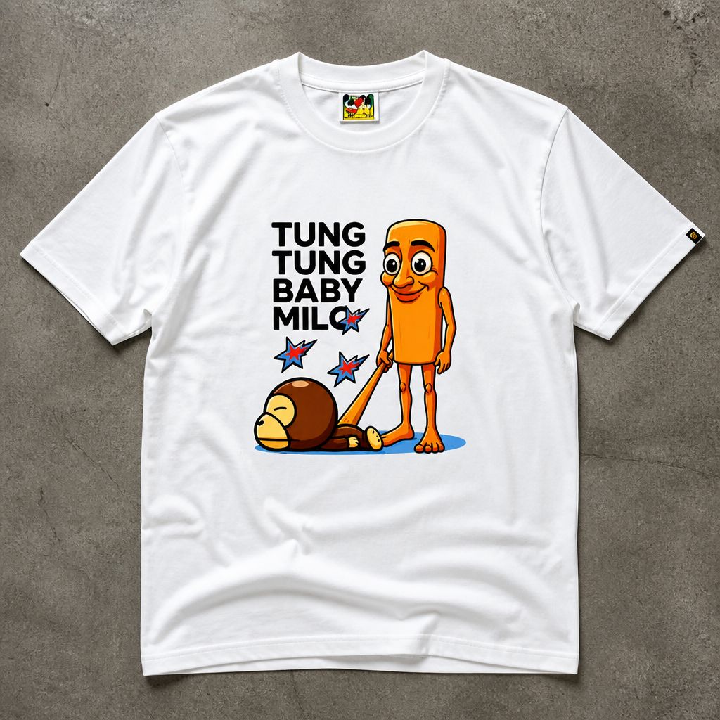 Футболка Bape A Bathing Ape x Tung Tung Baby Milo