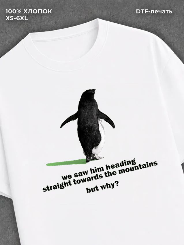 Футболка but why penguin