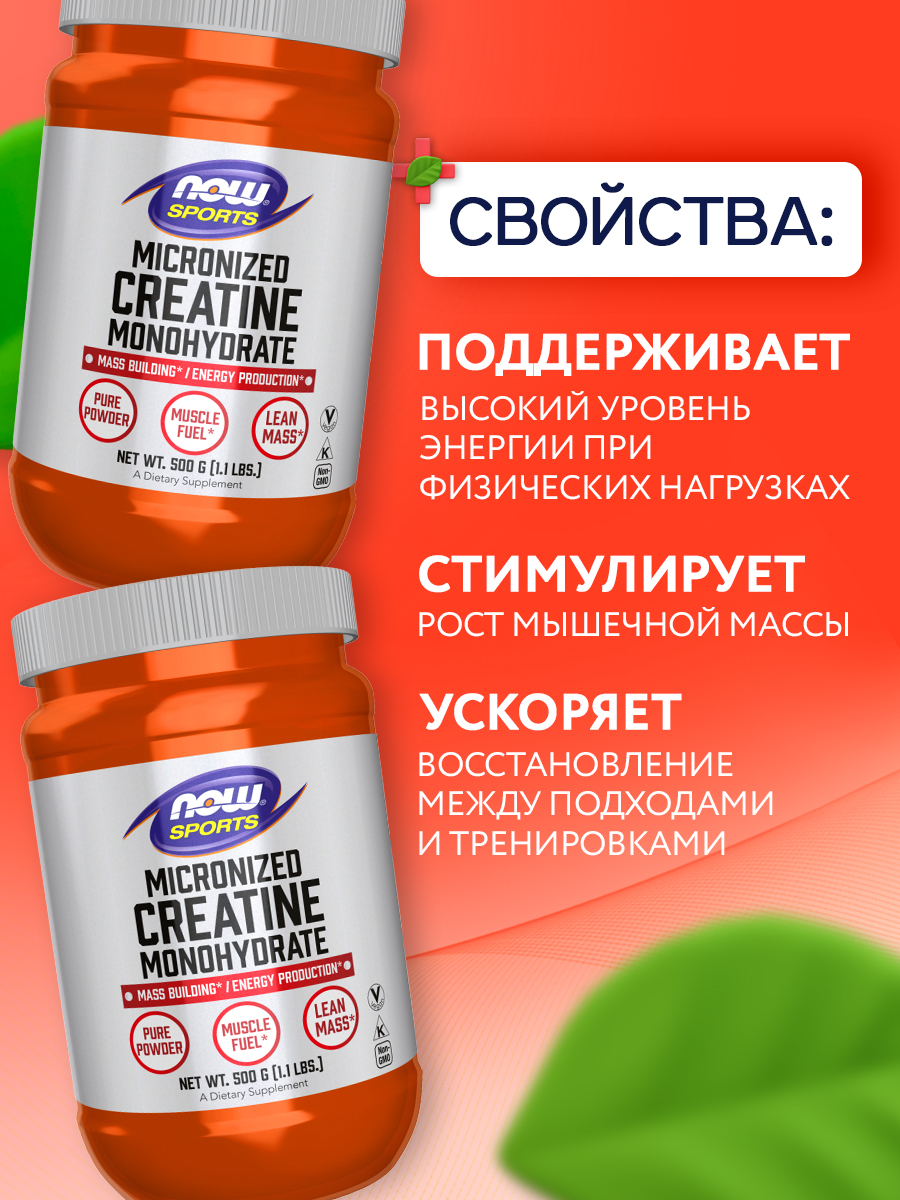 Now, CREATINE MONOHYDRATE MICRONIZED 500 G