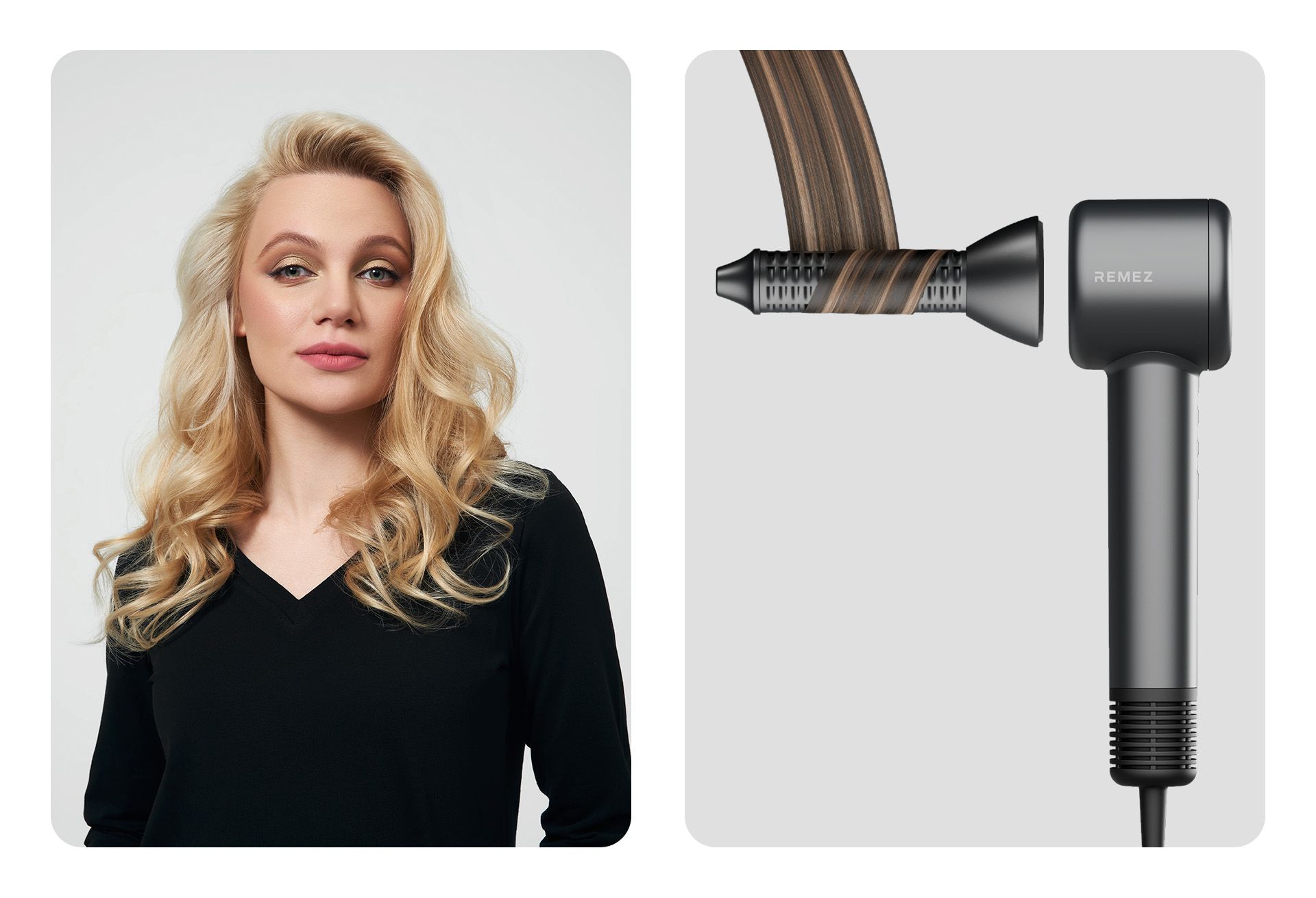 Набор для укладки волос REMEZ RMB-701/703, темно-серый - купить по ...
