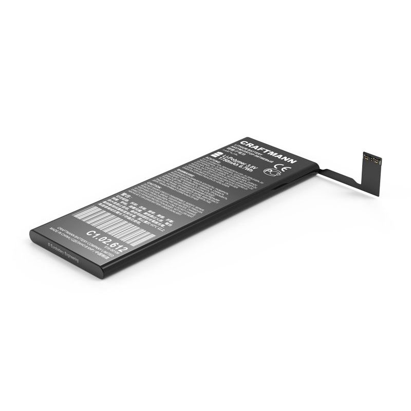 УсиленныйаккумуляторCraftmann1750mAhдлясмартфонаAPPLEiPHONESEA1662/A1723/1724(616-00106)