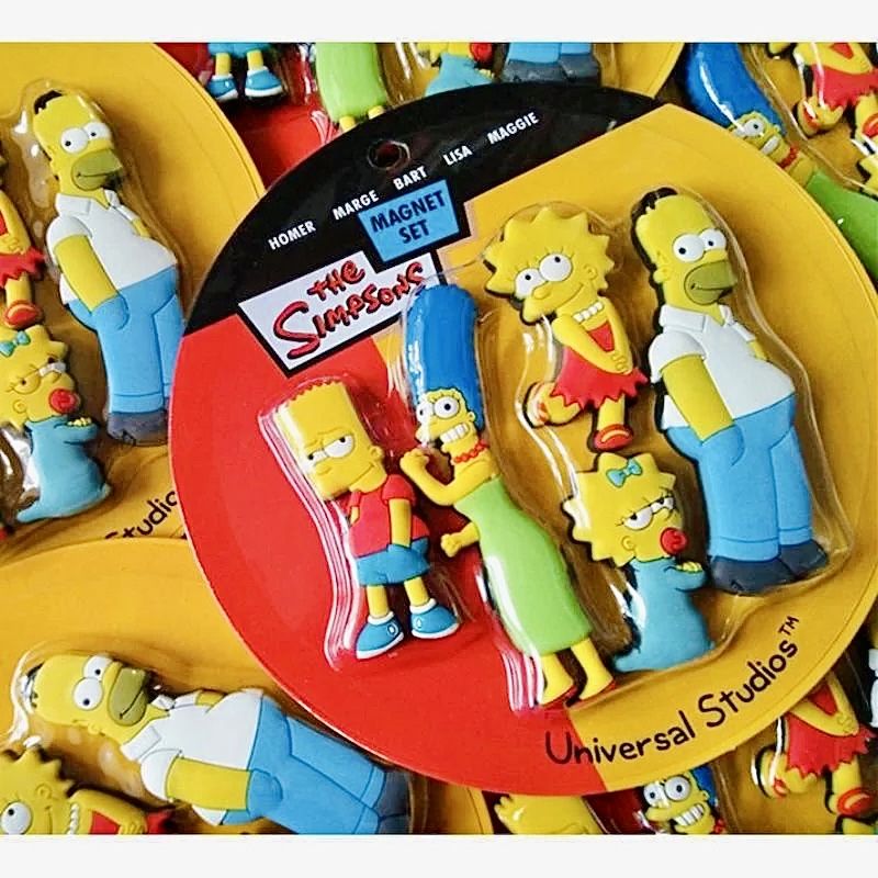 The Simpsons Универсальный набор мини-магнитов Симпсоны от Universal Studios (набор из 5) (оригинал, ретро)