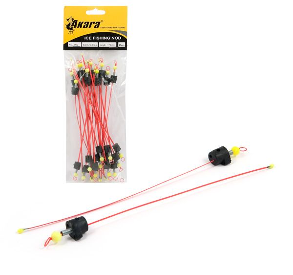 Кивок Akara Ice Fishing Nod час. пружина краш. 0,75-3,5 гр. 170 мм шарик кольцо