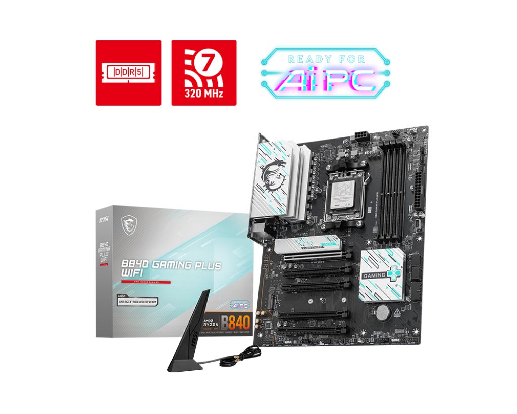 MSIB840GAMINGPLUSWIFIAM5DDR5Материнскаяплата