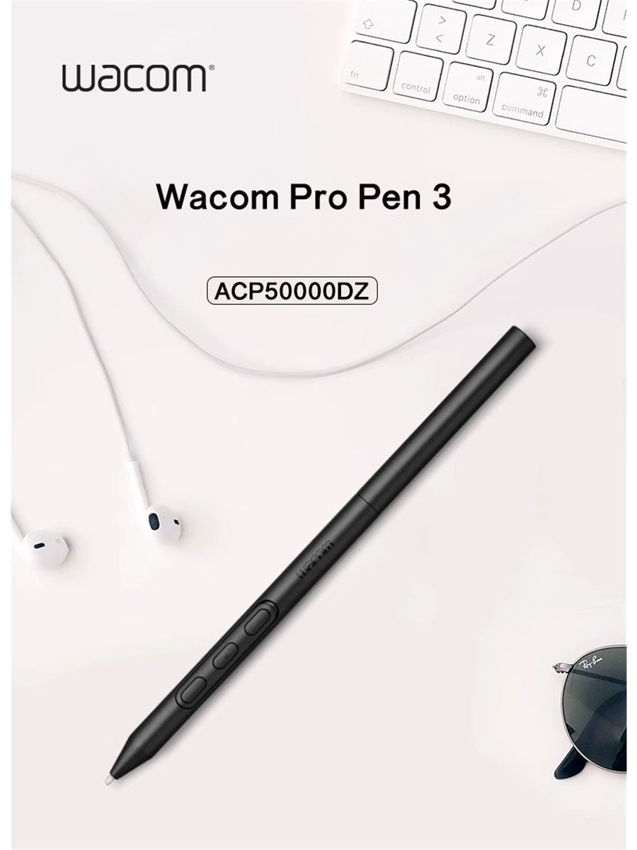 Перо для графического планшета Wacom Pro Pen 3 ACP50000DZ, 8192