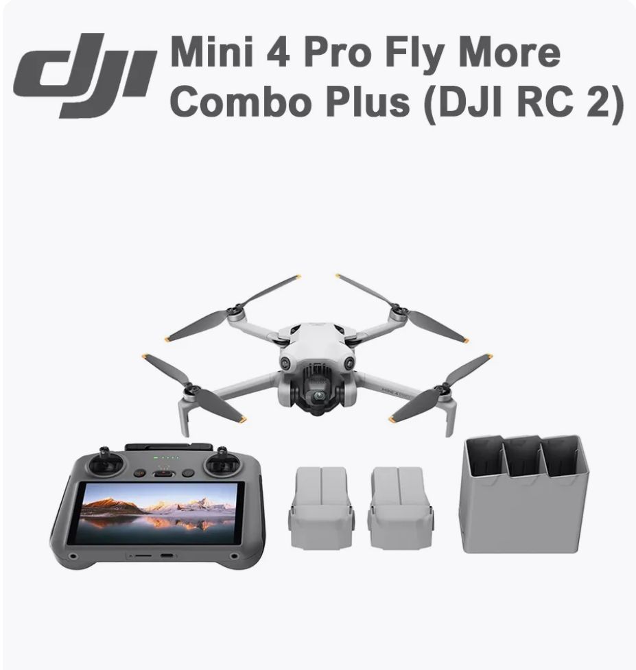 КвадрокоптерDJIMini4ProRCFlyMoreComboPlus