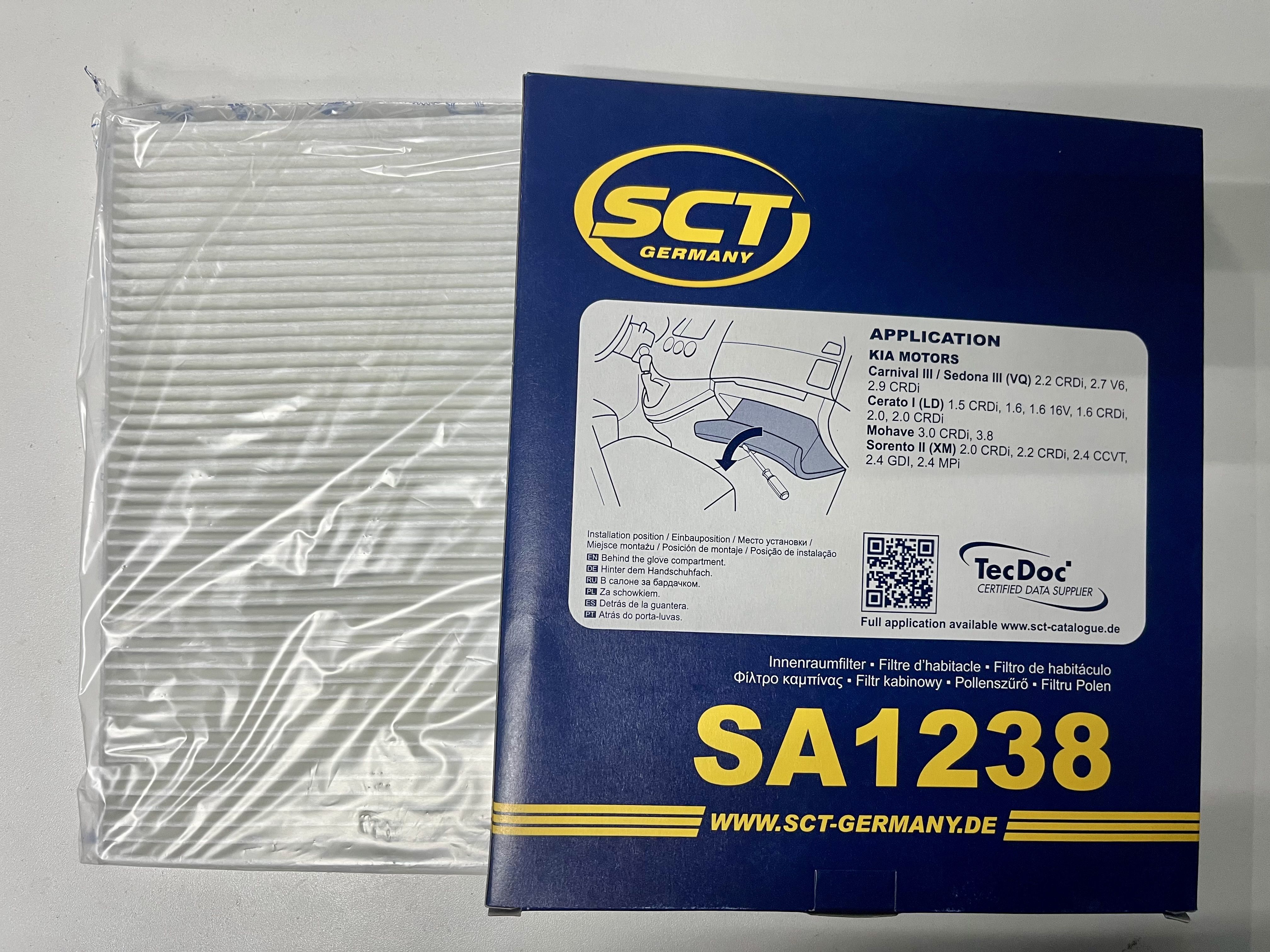 Фильтр салона SCT SA 1238 KIA CERATO, SORENTO