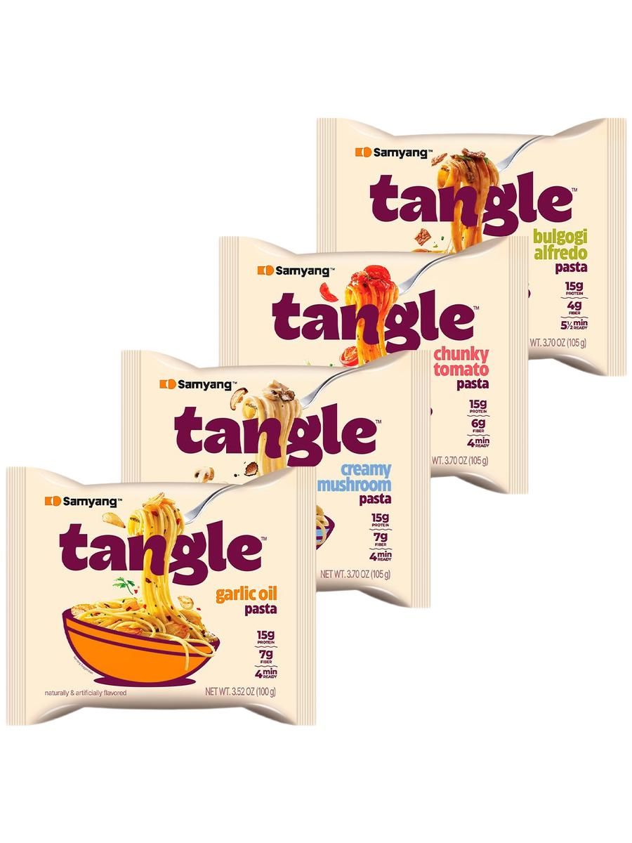 ПастабыстрогоприготовленияSamyang,пачка105гх4шт,ассорти(Пулькоги,грибы,томат,чеснок)