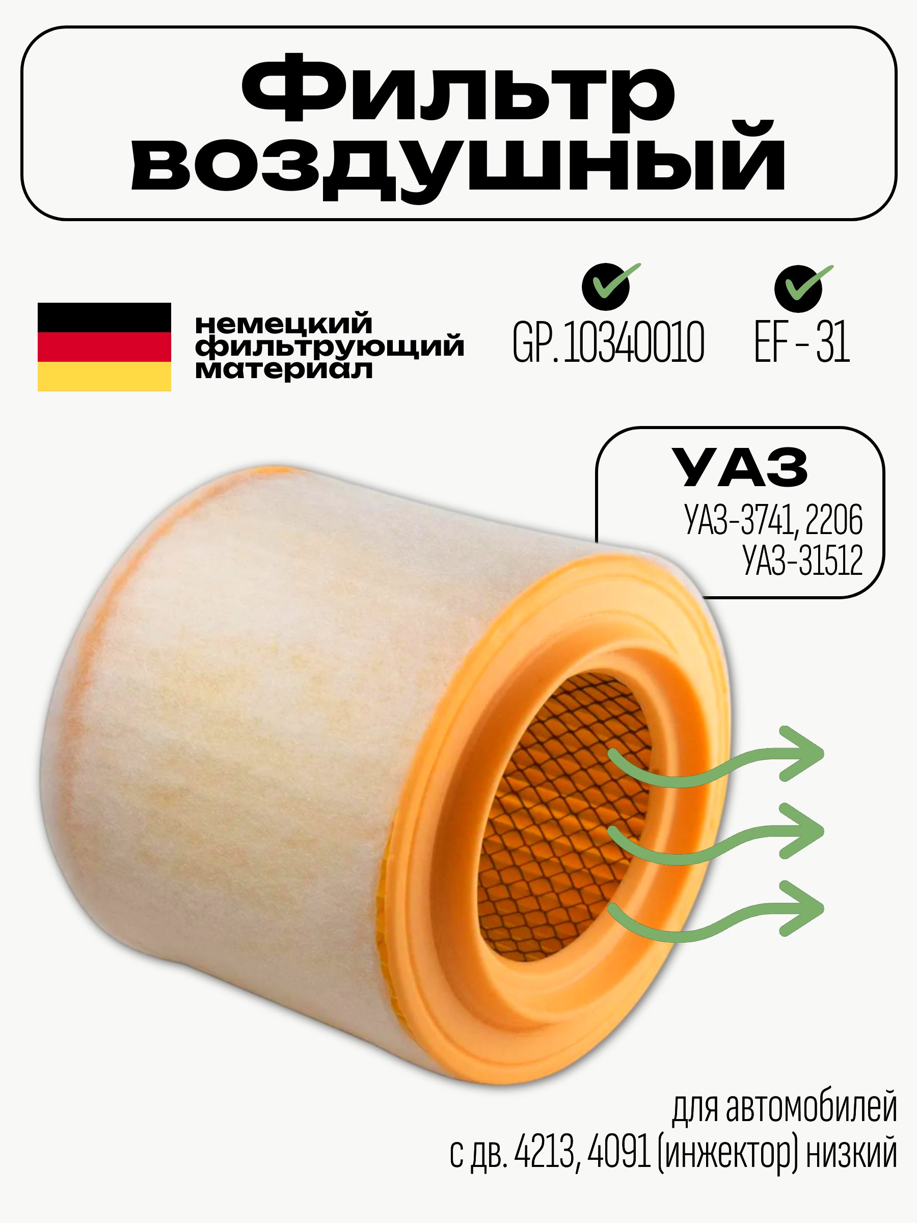 ЭЛЕМЕНТ ФИЛЬТРА ВОЗДУШНОГО
