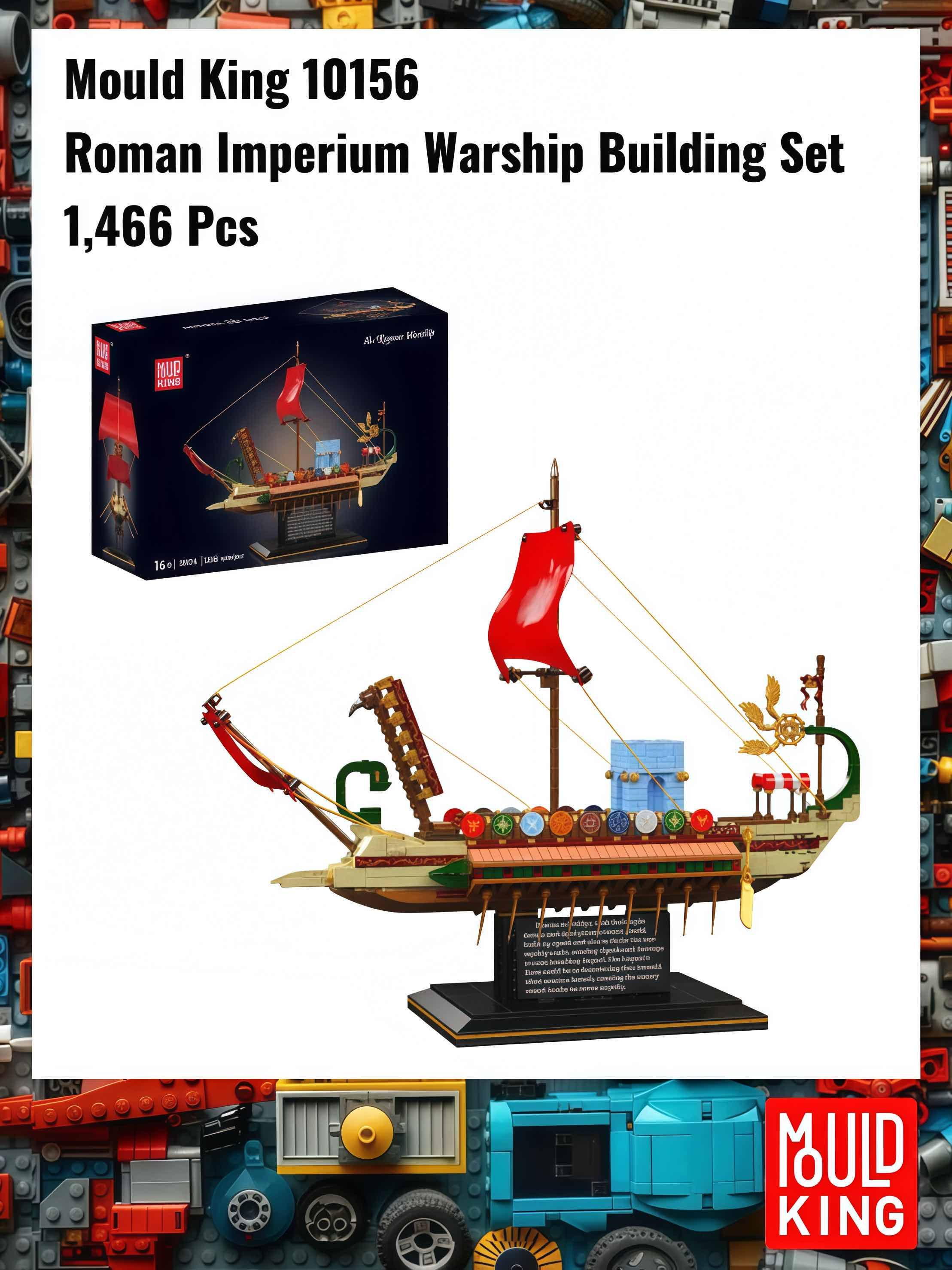 Building 1466 Пластиковый конструктор Mould King 10156 Roman Imperium Warship ...