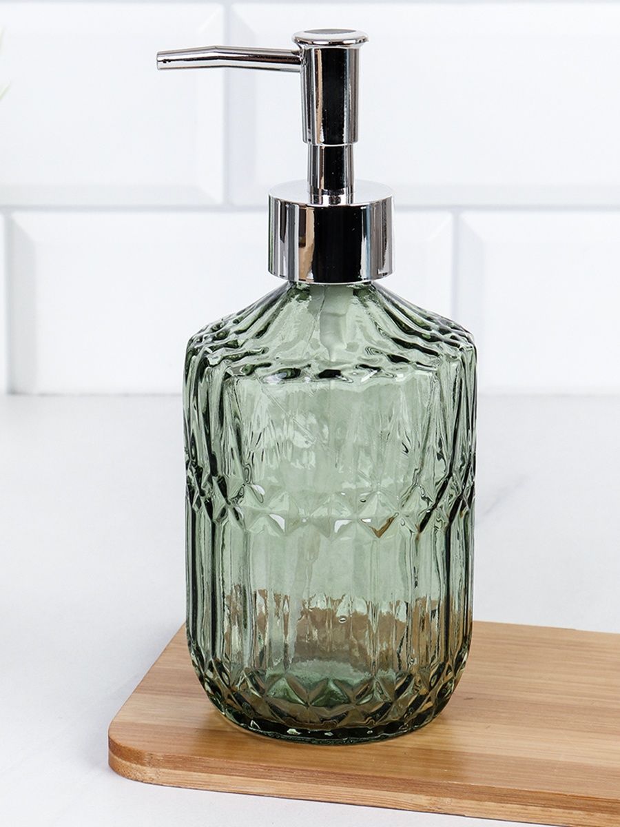 Дозатор стеклянный для жидкого мыла 450 мл Дозатор стеклянный для жидкого мыла 450 мл