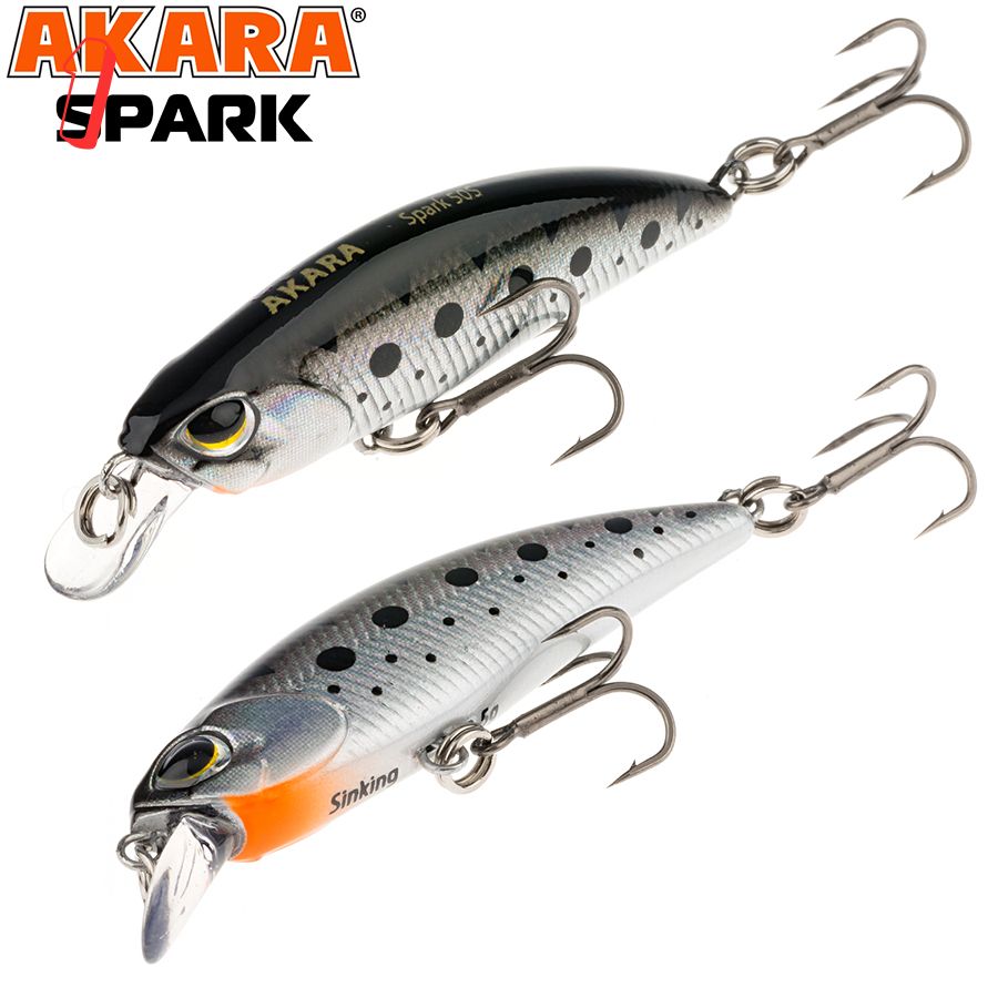 Воблер akara spark 50S 3,5 гр. (1/8 oz 2,0 in) A155,(набор из 1 шт)