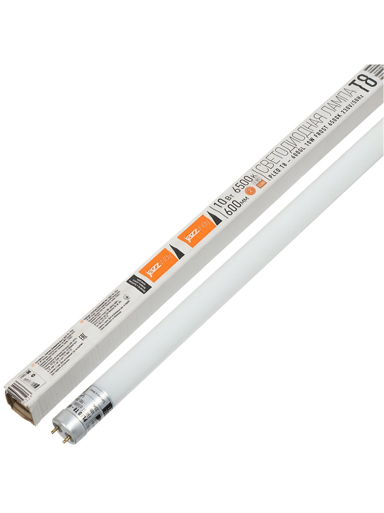 Лампа светодиодная G13, 10 Вт, 6500 К, JazzWay, Frost Pled T8-600GL #1
