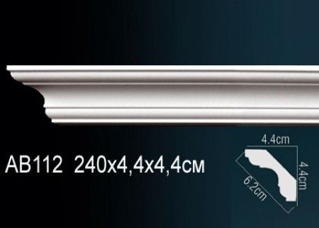 Карниз Потолочный Perfect AB112F Гибкий Д240xШ4.4xВ4.4 см /Перфект ...