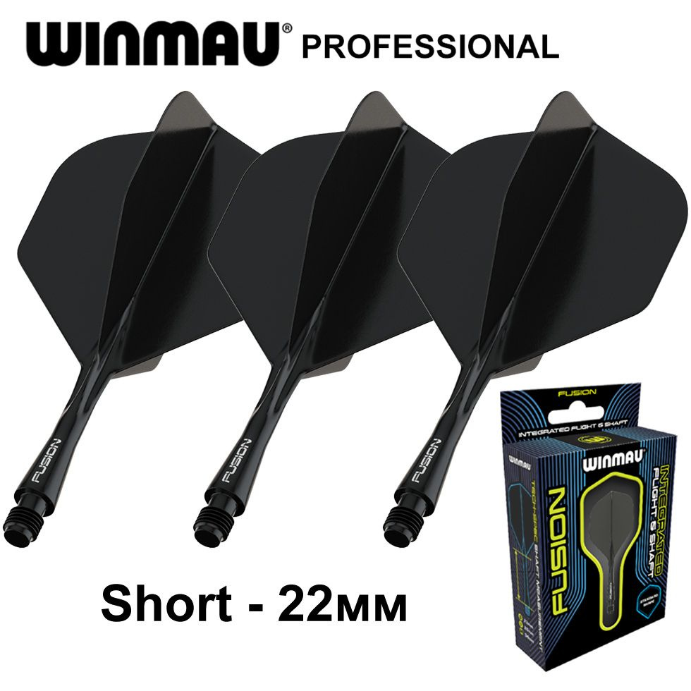 Литые оперения с хвостовиками WINMAU FUSION Short Black (черные).  Профессиональный уровень. Для дротиков Дартс. - купить с доставкой по  выгодным ценам в интернет-магазине OZON (1412838671)