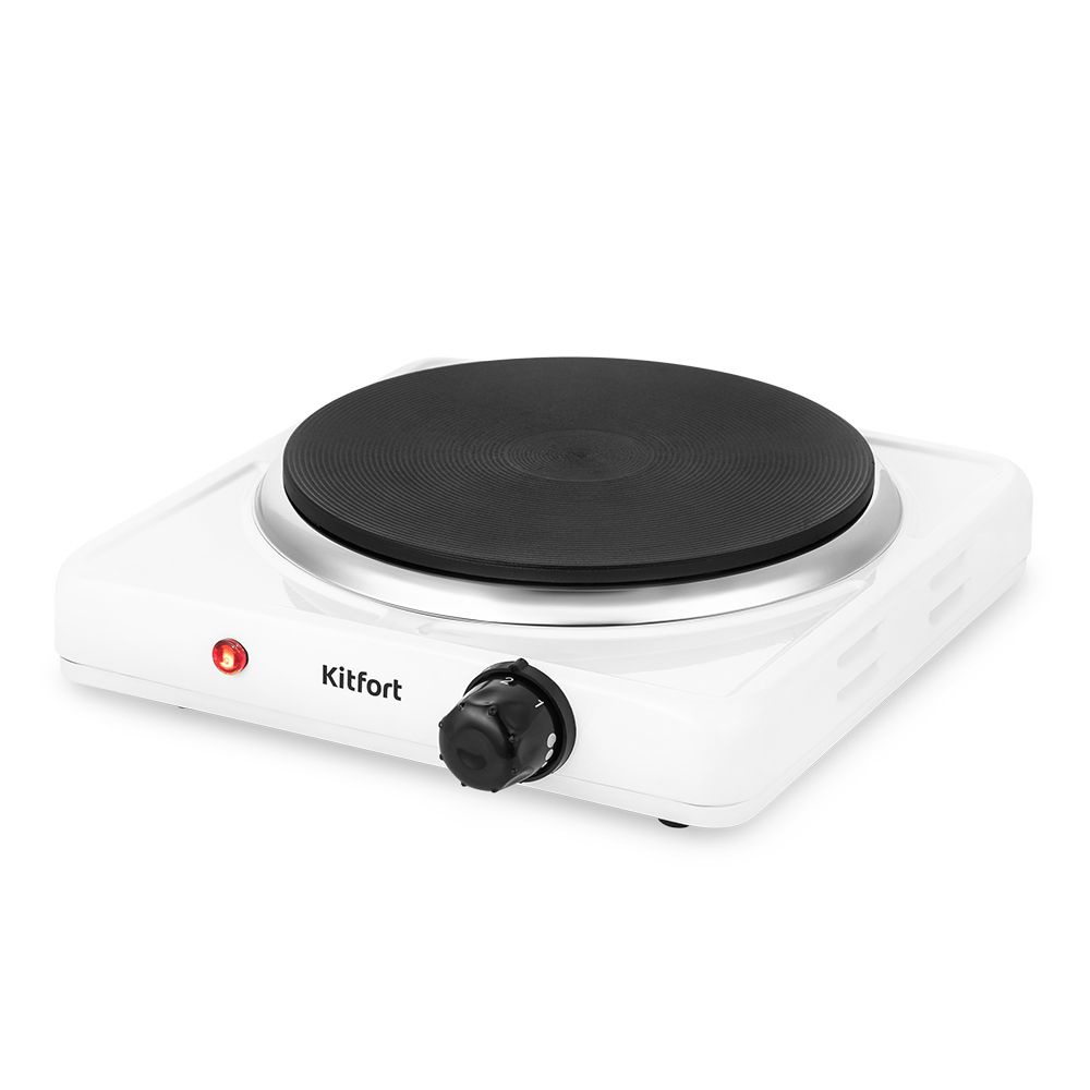 Kitfort Электрическая настольная плита КТ-172, черный, белый - купить с ...