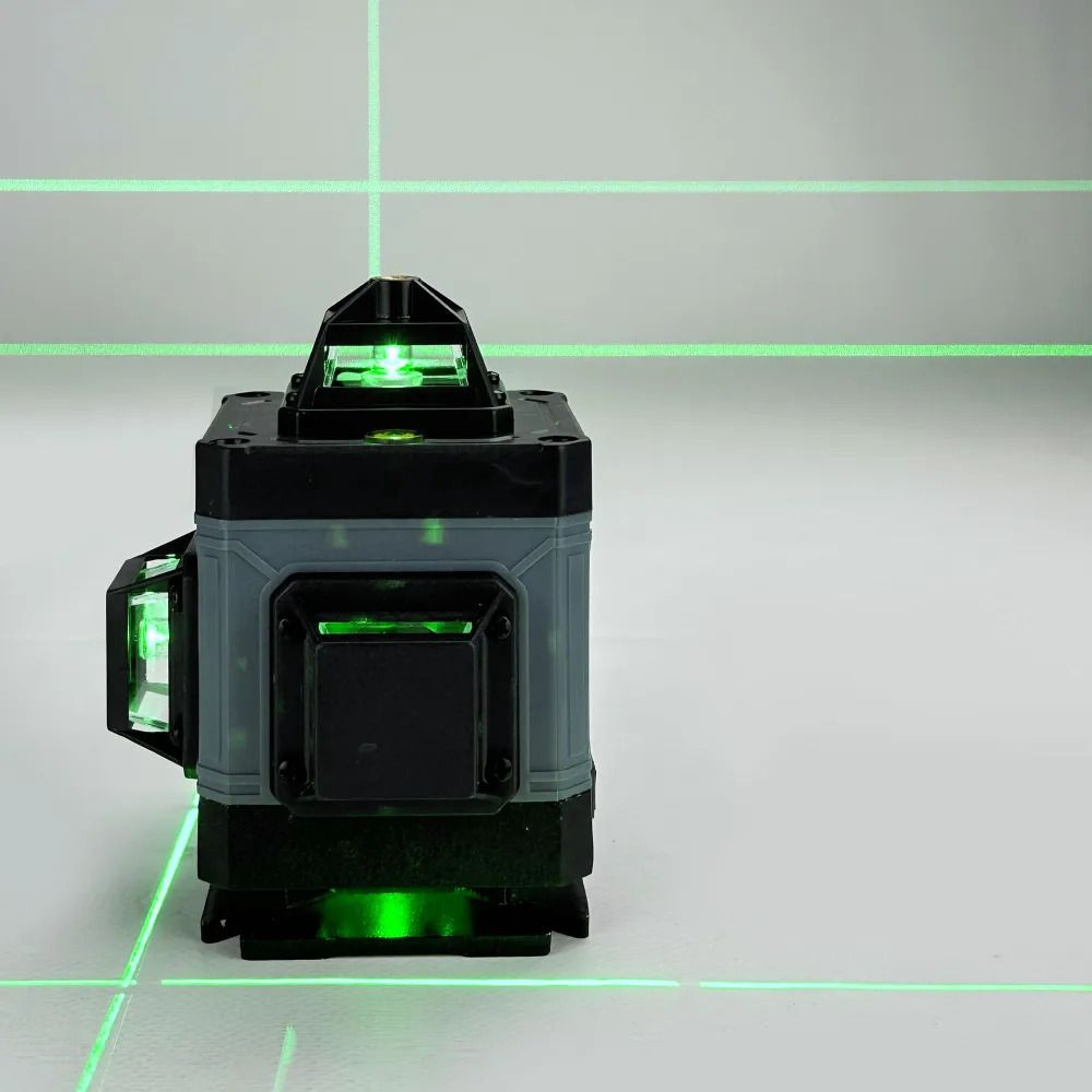 Лазерный уровень строительный 4d / нивелир зеленый 16 линий 360 с ...