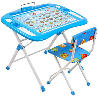 Комплект детской мебели Азбука 2 предмета: стол складной с наклонной столешницей 73х59х60см, стул складной #1