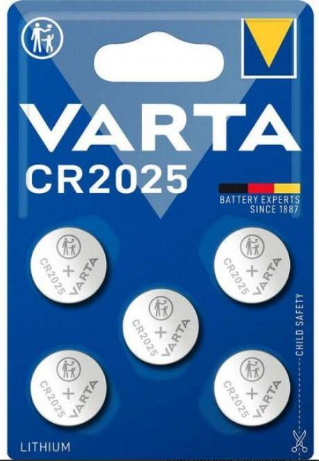 Батарейка Varta CR2025 Lithium 3V 5шт #1