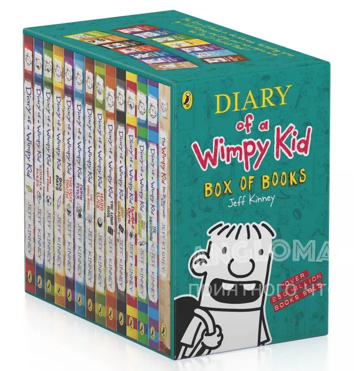 14 Books Diary of a Wimpy Kid Set, 14 книг на английском языке | Kinney Jeff #1