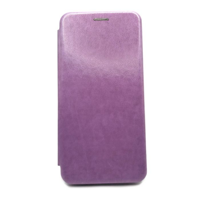 Чехол-книга Fashion Case для Samsung Galaxy A12 с силиконовым основанием и магнитом, цвет: лавандовый #1